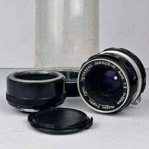 Nikon Nippon Kogaku NIKKOR-H Auto 50mm f/2 Lens Nikon F Mount W/ Extension Tube